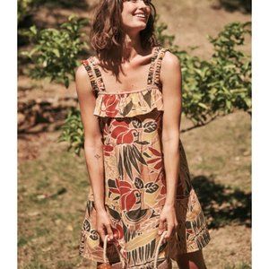 Vicky Leaves Print Sezane Dress